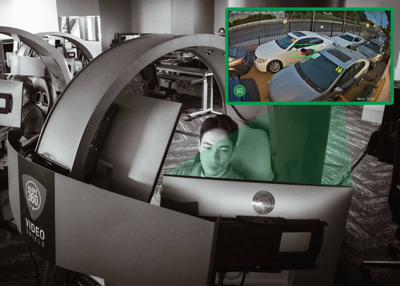 Mobile security camera monitoring protects car dealerships from theft