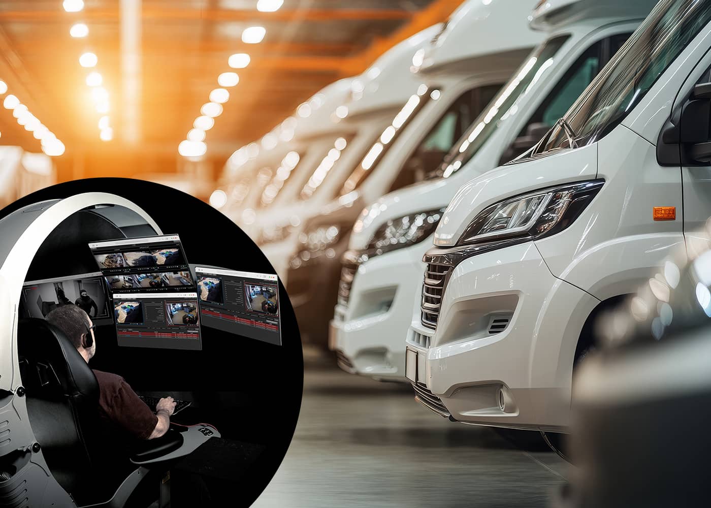 Live video monitoring for secure rv and boat storage